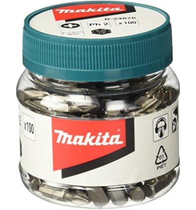 PUNTAS A GRANEL - PH2/25 MM (BOTE 100 UDS) - MAKITA
