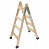 ESCALERA DE MADERA 4 PELDAÑOS CON TACO DE GOMA