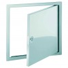 TRAMPILLA DE ACERO 600 X 600 MM LACADO BLANCO RAL 9016 - CIERRE CON LLAVE DE PVC CUADRADILLO